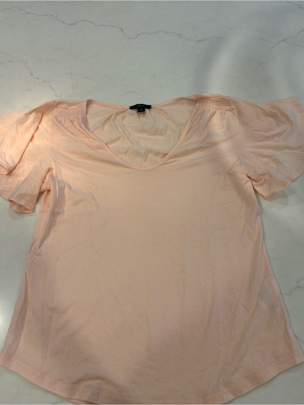 J. Crew Peach Scoop Neck Short Sleeve Top-Medium